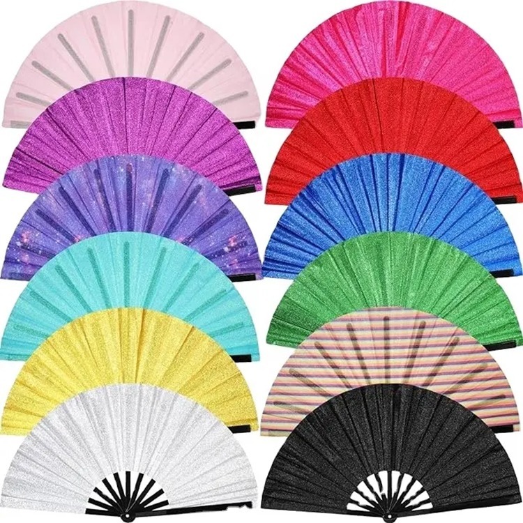 Custom Print Pantone Color Bamboo Hand Fan with OEM Service and Multiple Sizes