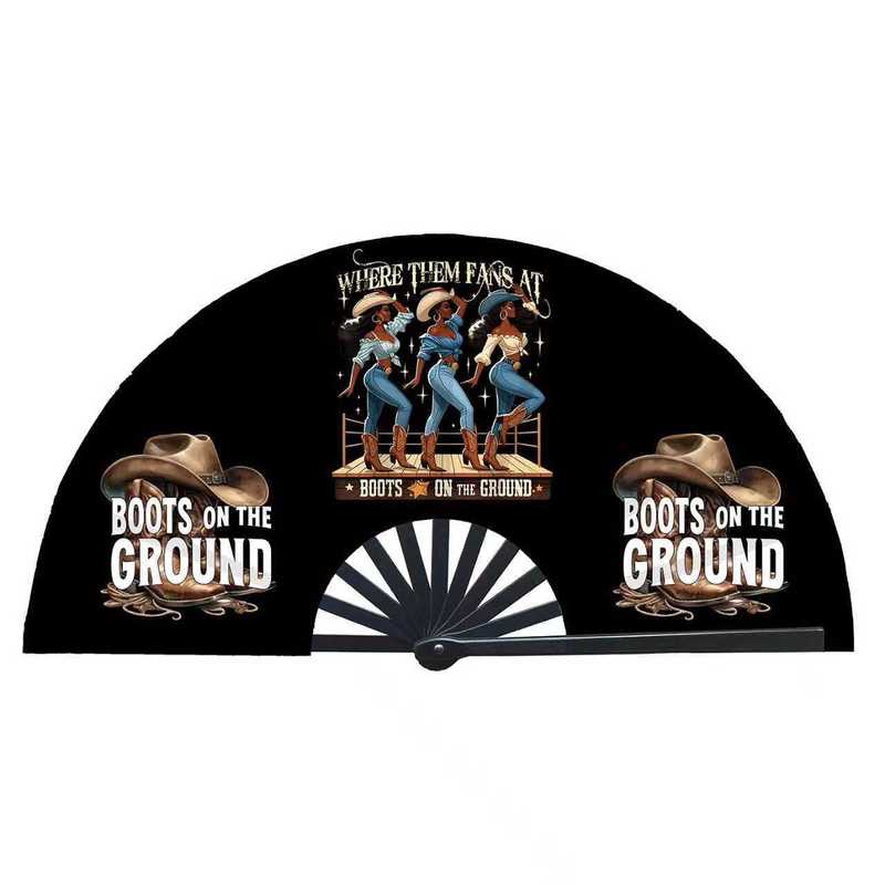 Eco-Friendly Painted Portable Hand Fan with Customized Designs and Bamboo Material