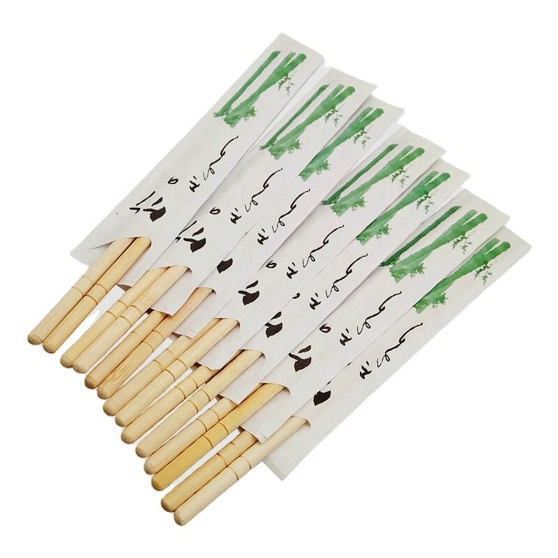 Round Natural Bamboo Disposable Chopsticks with Customized Printing Eco-Friendly for Chinese Food