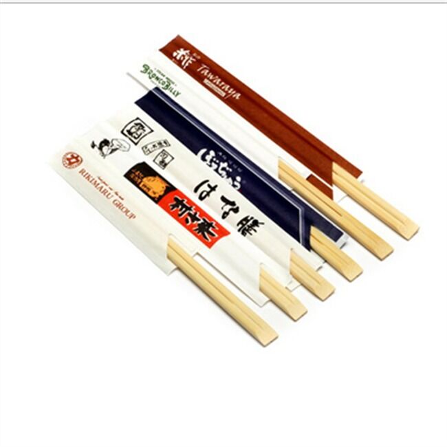 Custom Wrapper Sleeves Japanese Disposable Bamboo Chopsticks Made from 100% Natural Moso Bamboo with High Temperature Sterilization