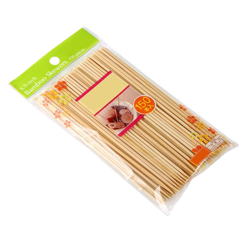 China food grade bamboo round fruit bamboo skewer 4mm 25cm wooden stick bamboo skewers